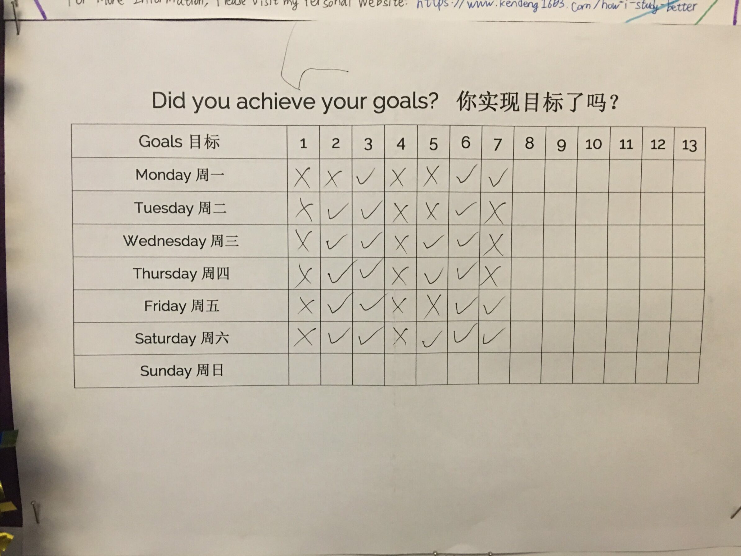 My 2020 Daily Goals Checklist (Paper-based)