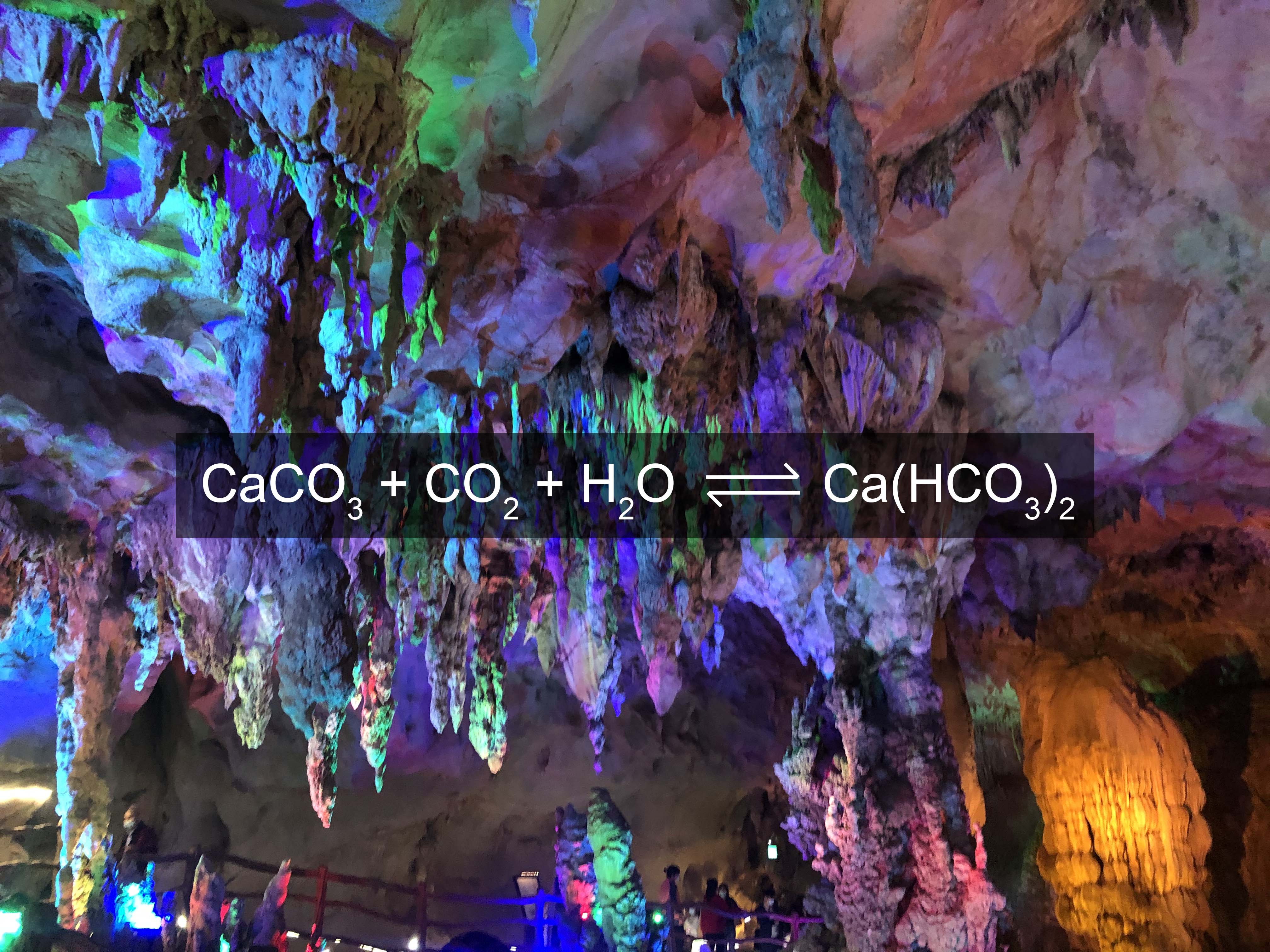 岩洞中旅游时发现的化学知识