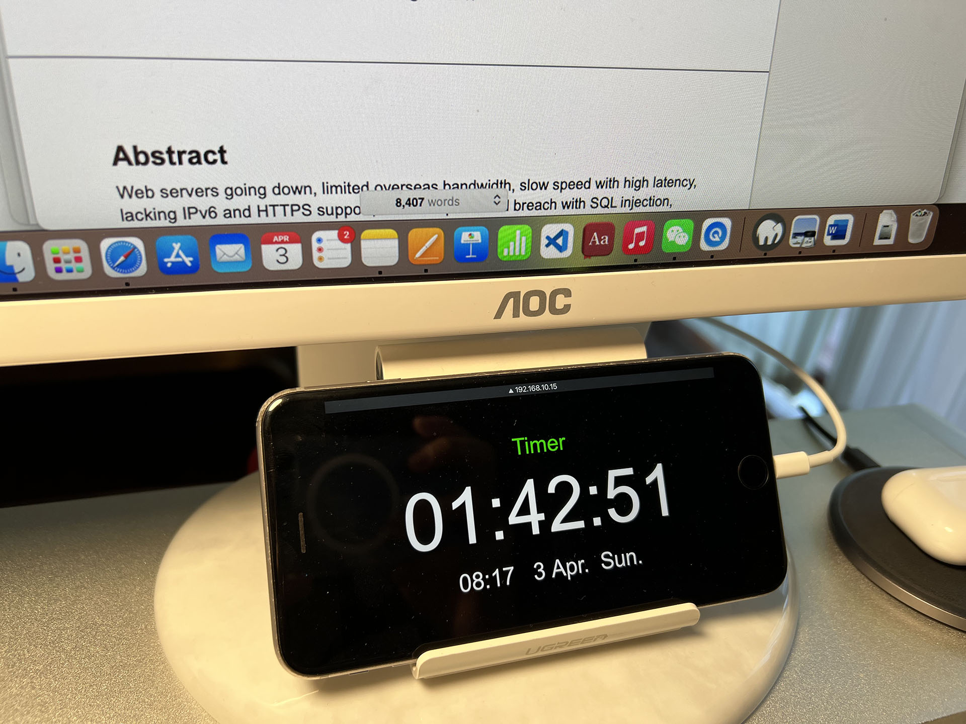 Home Desk Timer with EPQ Abstract