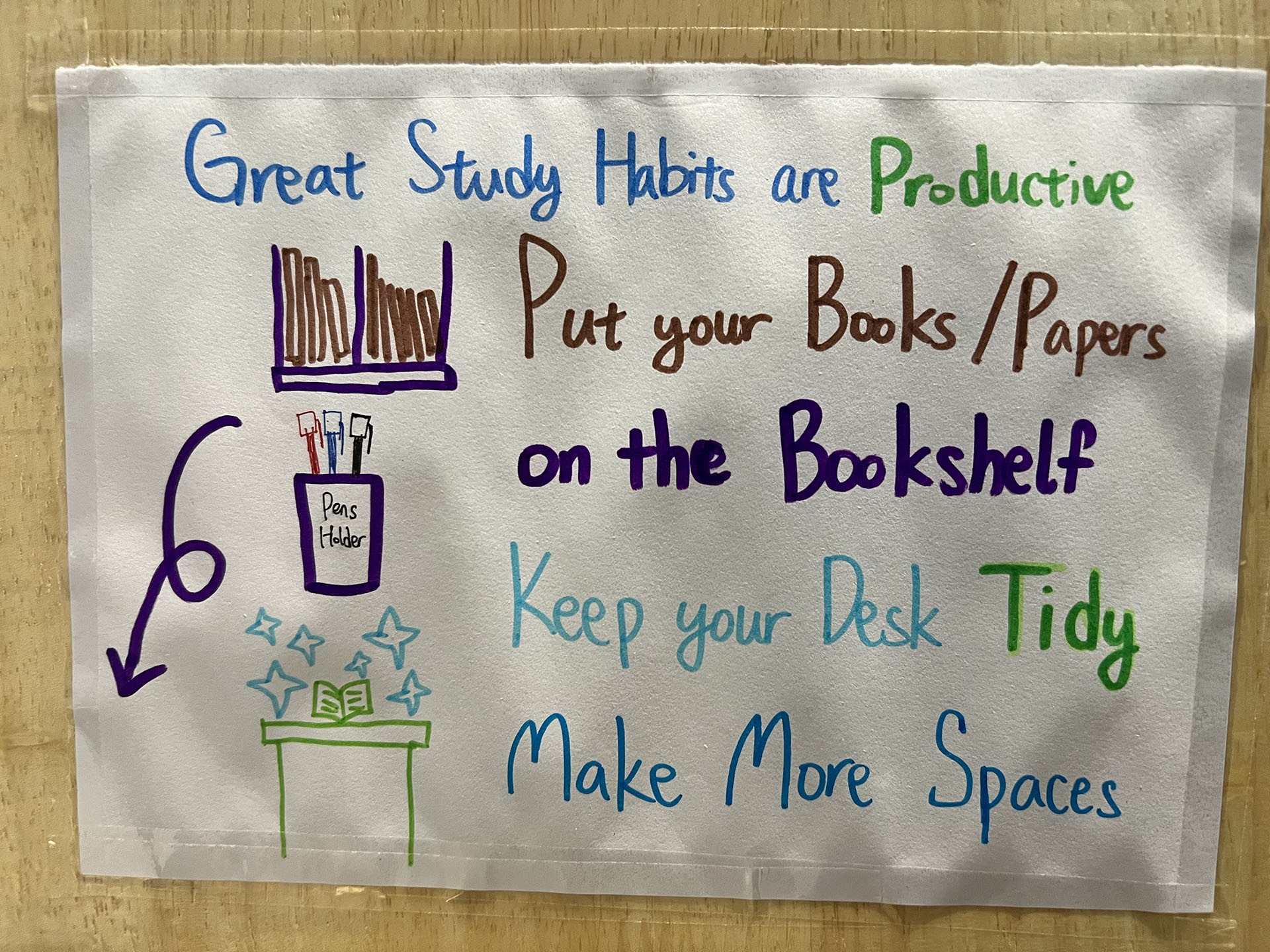 Great Study Habits Sticker at School Apartment