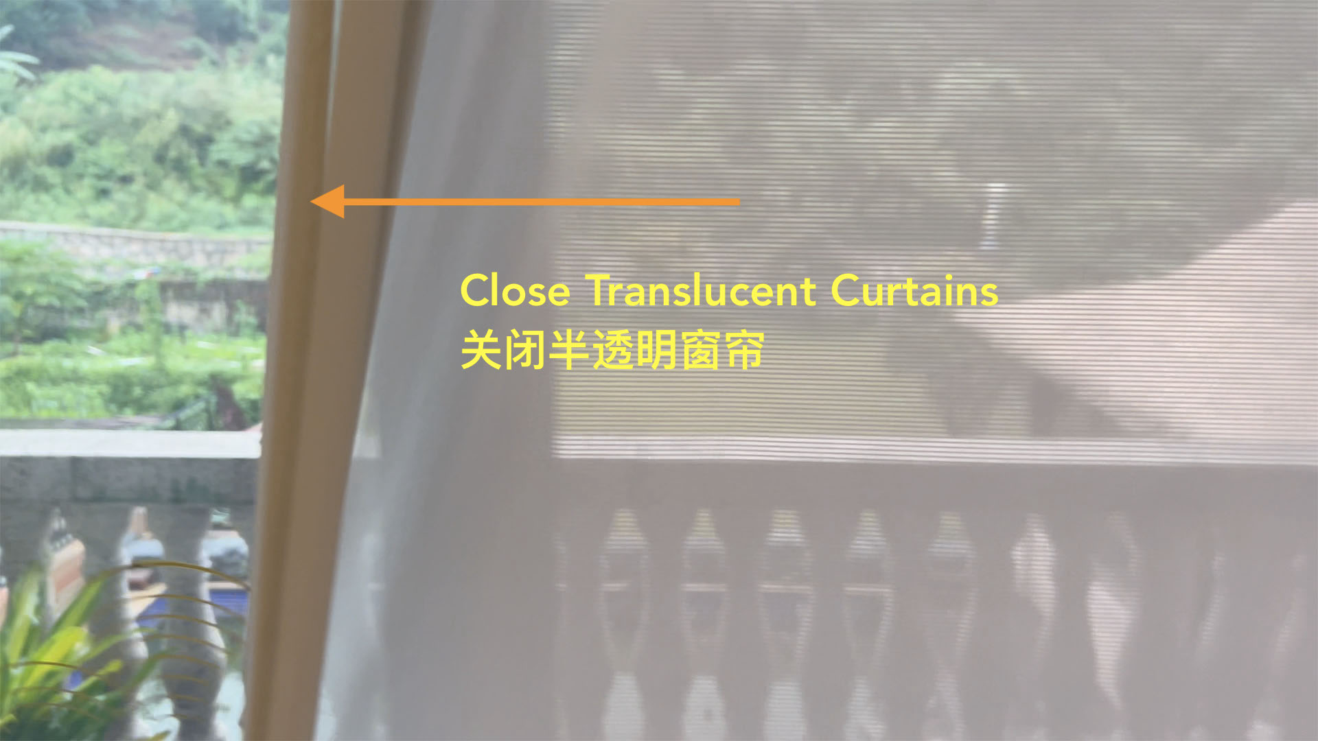 Close Translucent Curtains