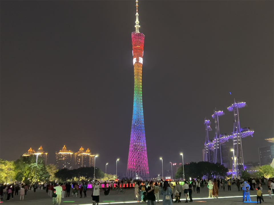Canton Tower (Night; View from Huacheng Square)