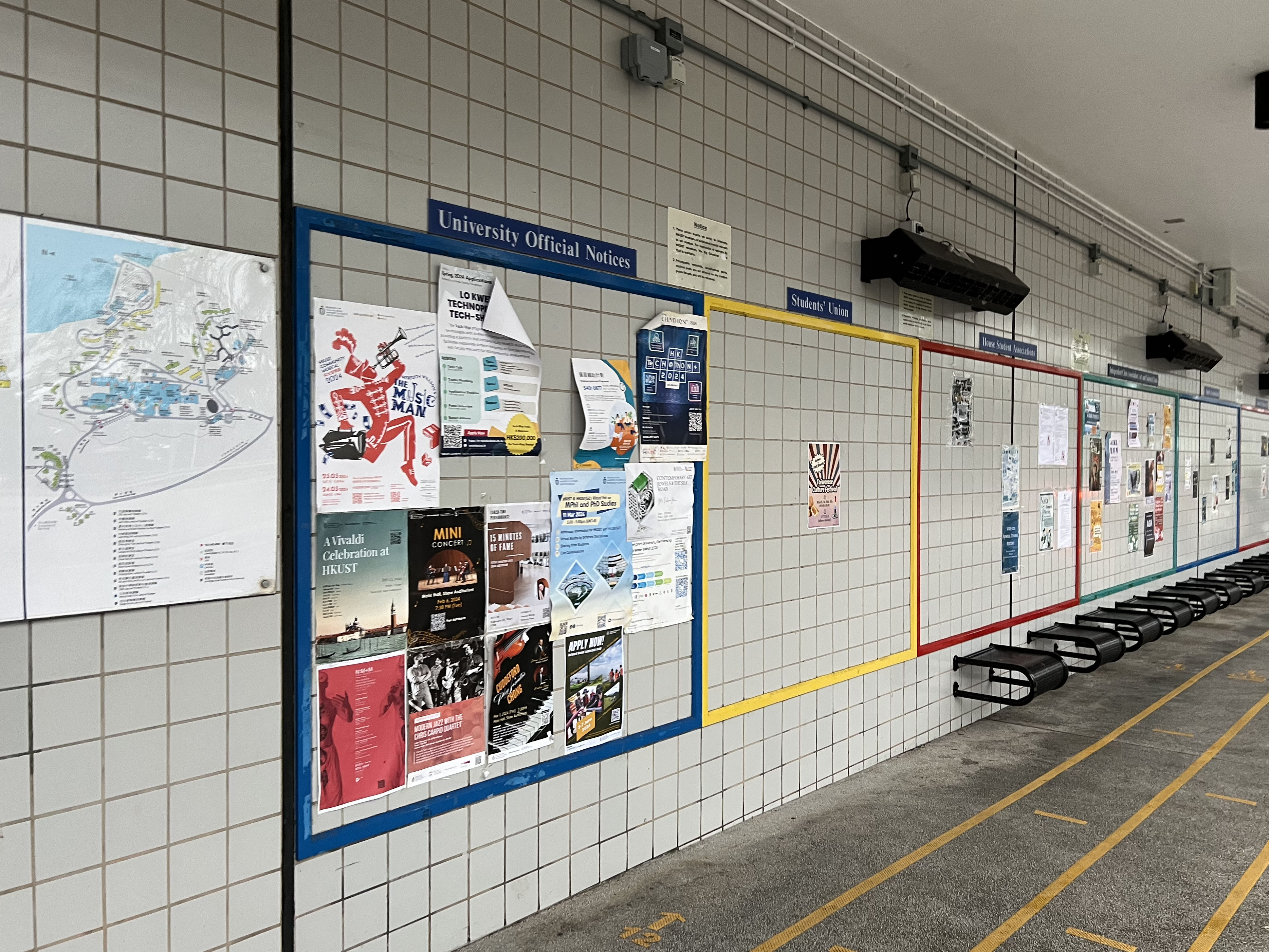 Events and Notice Board at HKUST North Bus Station